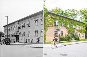 Fairmont Apartments, 1927 and 2020.
