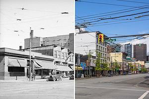 Granville Street looking north from Davie